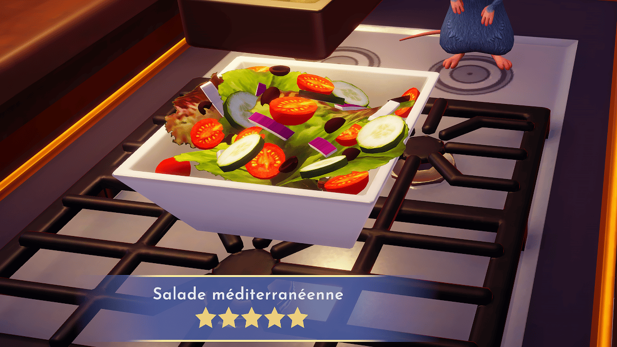 Salade méditerranéenne Disney Dreamlight Valley : comment préparer cette recette 5 étoiles ?