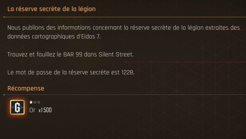 La réserve secrète de la légion