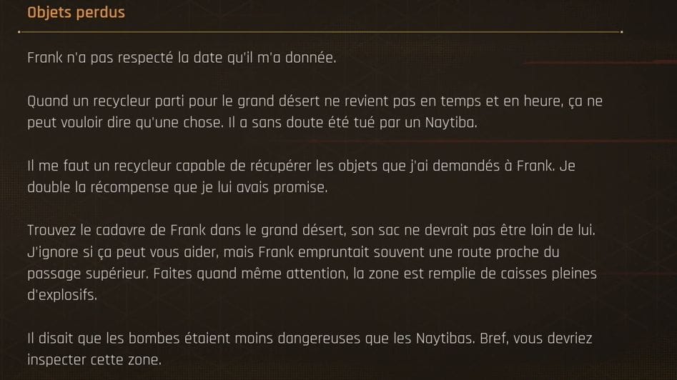 Objets perdus