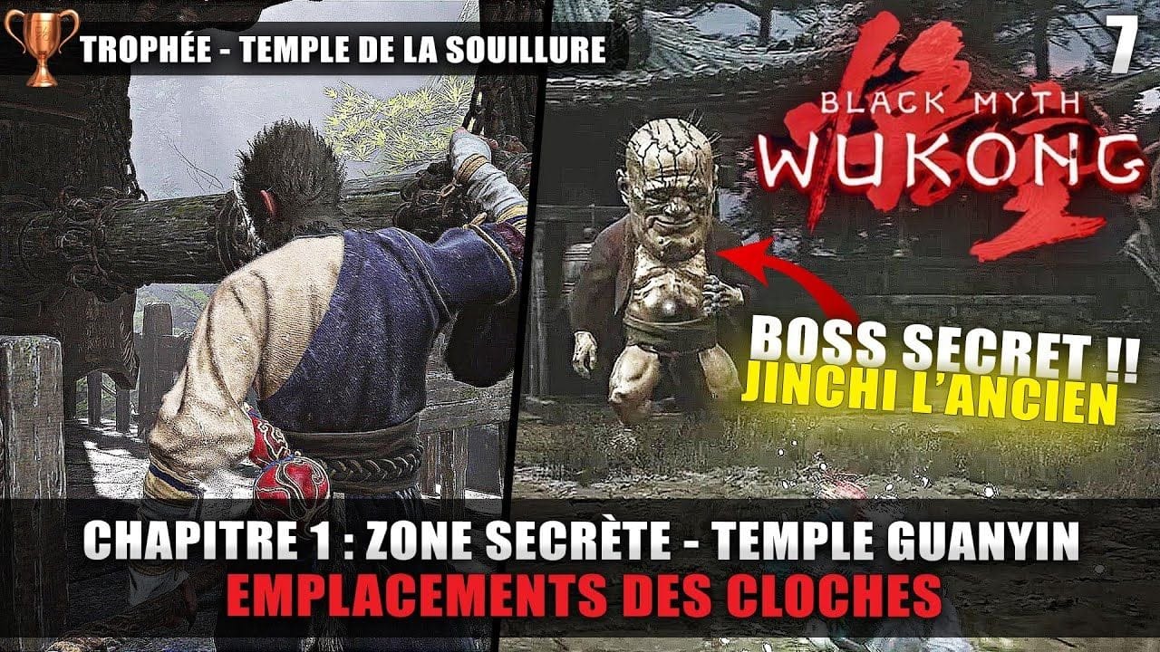 Black Myth Wukong BOSS SECRET & ZONE CACHÉE au Chapitre 1 (3 CLOCHES) 🏆 Temple de La Souillure