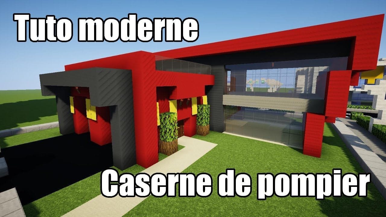 Minecraft - Tuto ville moderne #09 - La caserne de pompier
