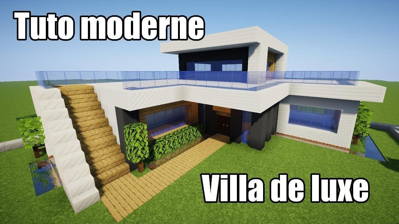 Minecraft - Tuto ville moderne #17 - Villa de luxe