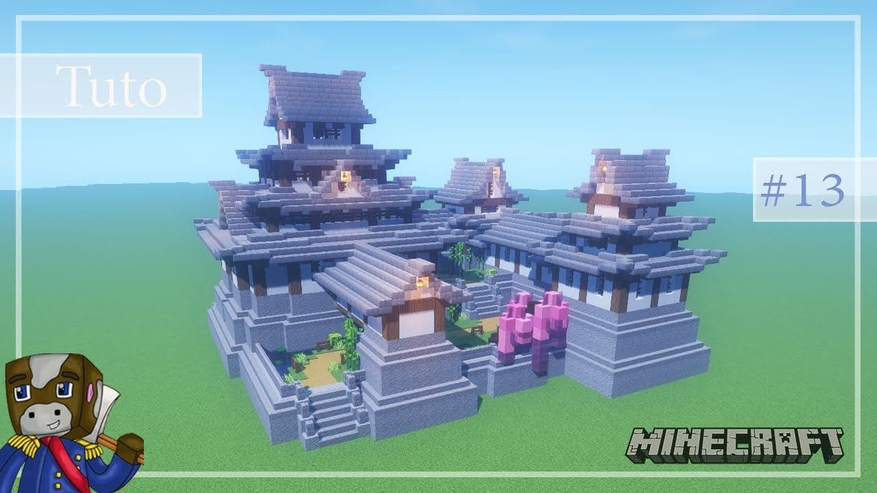 Minecraft - Tuto Construire un Village Japonais de A à Z #13 - Le Château