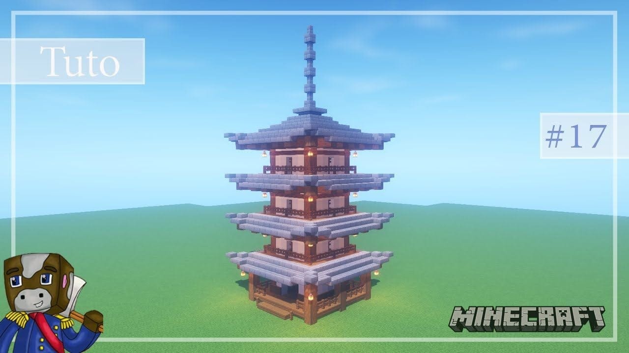 Minecraft - Tuto Construire un Village Japonais de A à Z #17 - Le Temple (Pagode)