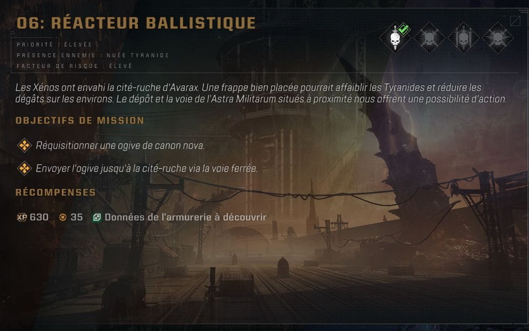 Réacteur ballistique (deux plaques de données)