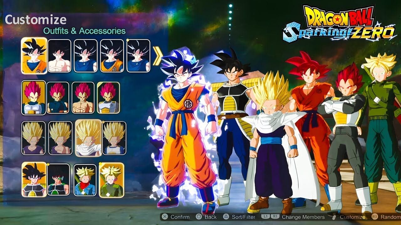 DRAGON BALL: Sparking! ZERO - All Character Customization Outfits & Accessories (Full Roster)