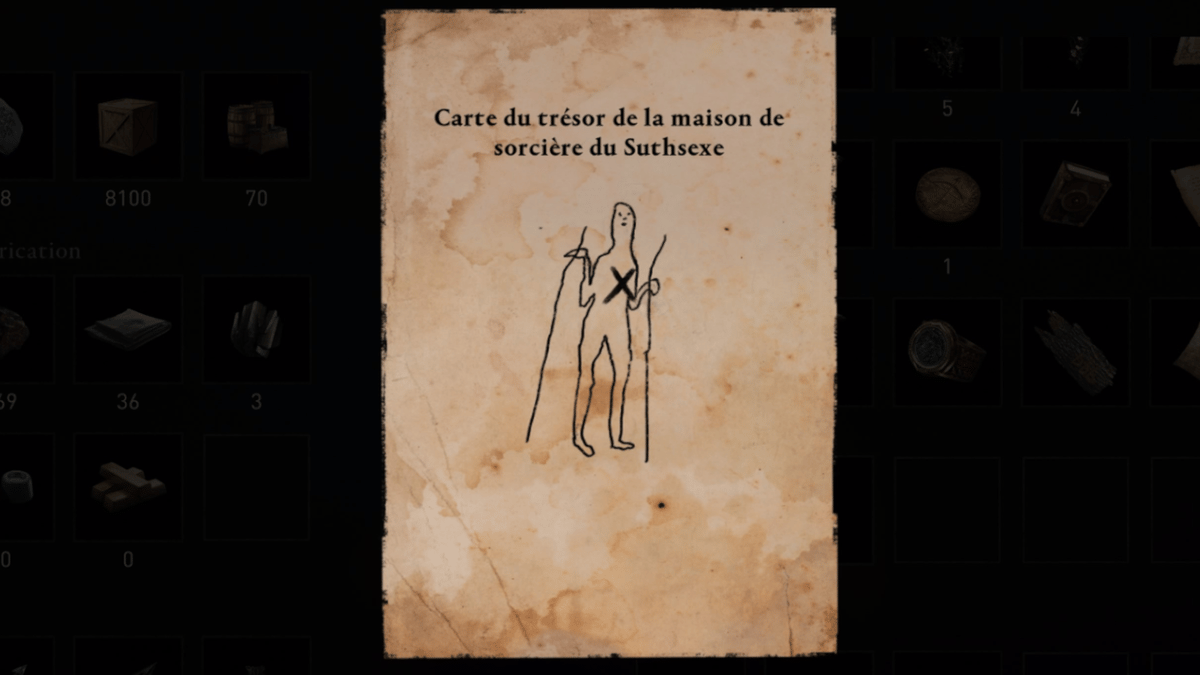 Carte au trésor Maison de la sorcière Assassin’s Creed Valhalla : où trouver le butin caché ?