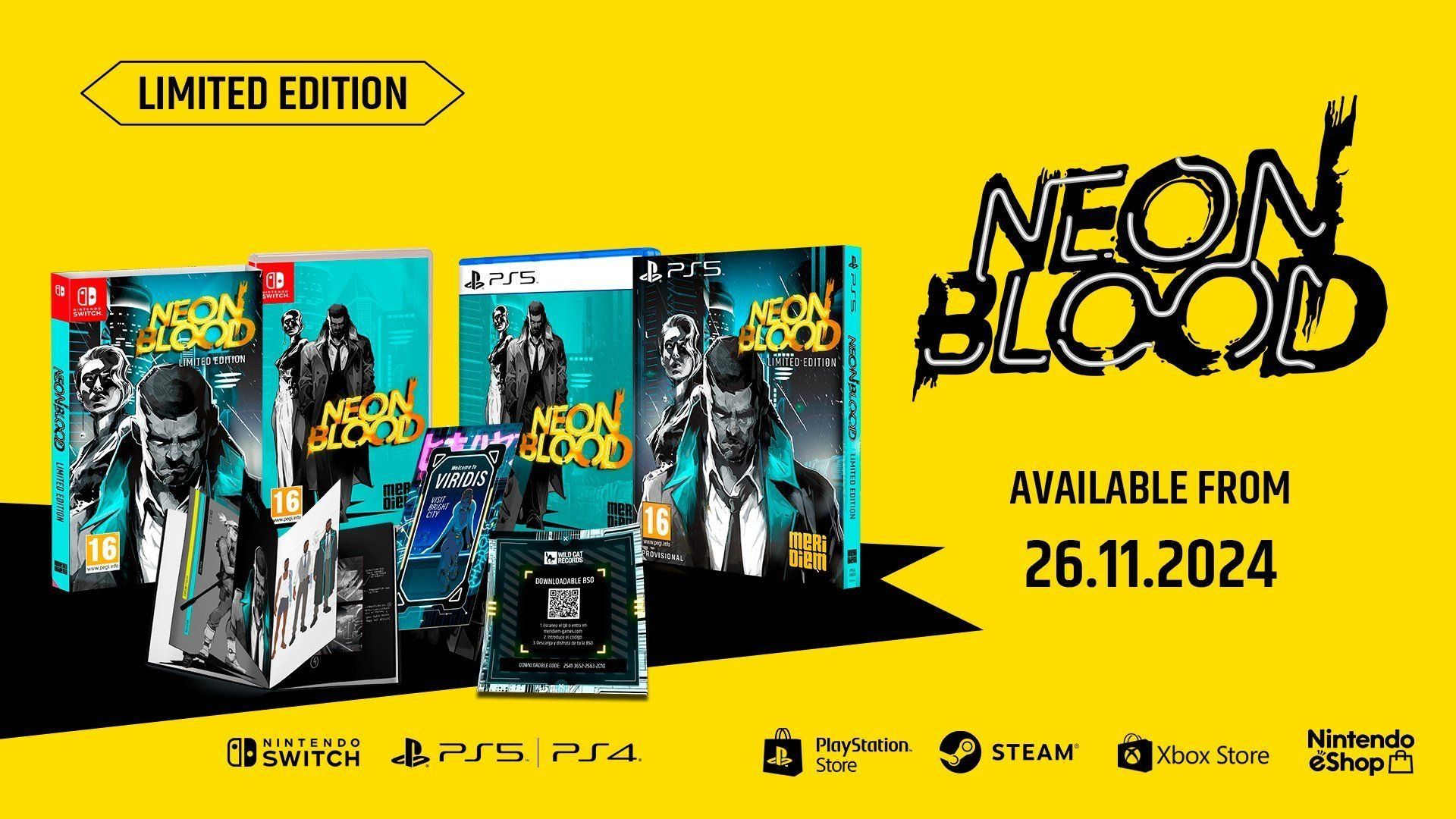 Neon Blood confirme sa date de sortie, une édition physique limitée est prévue pour la PS5 et la Switch.