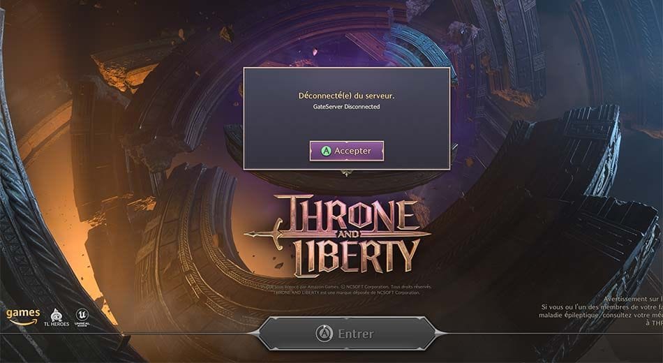 Throne And Liberty Impossible de se connecter aux serveurs, que faire ? | Generation Game
