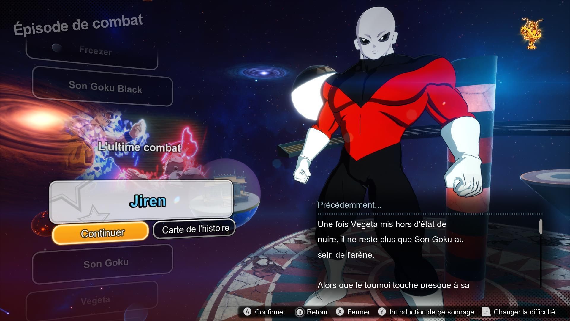 Débloquer toutes les routes de Jiren | Guide Dragon Ball Sparking Zero