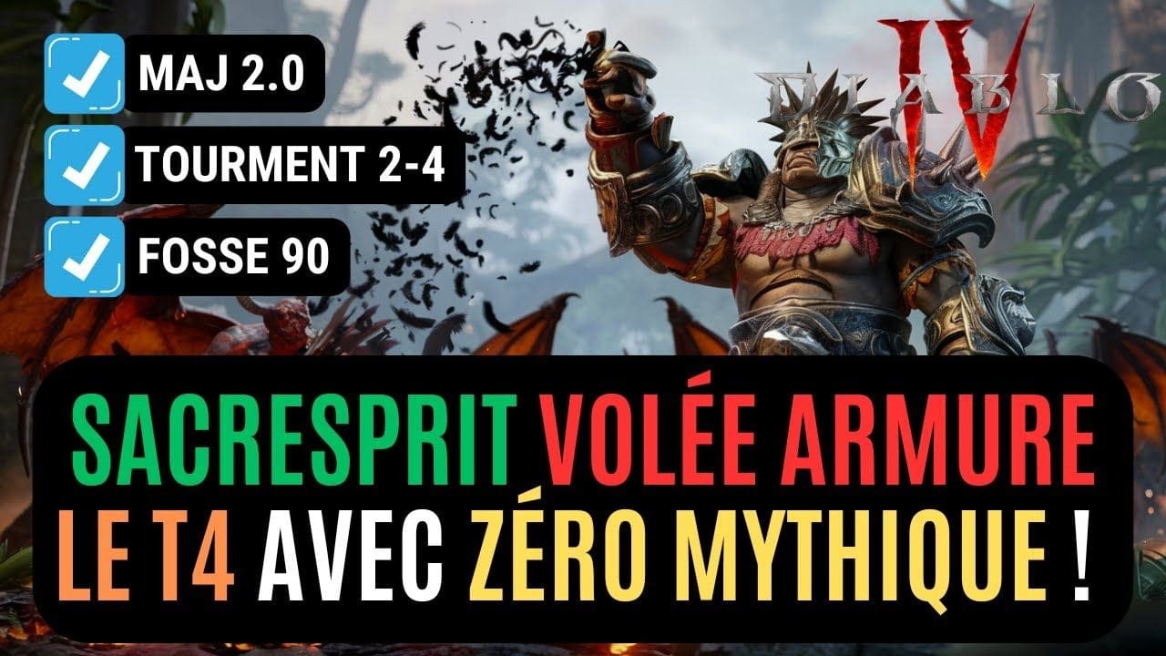 Le Build Du Sacresprit Volée De Plumes Armure Endgame Débarque Tranquille en T4 Sans Mythique !