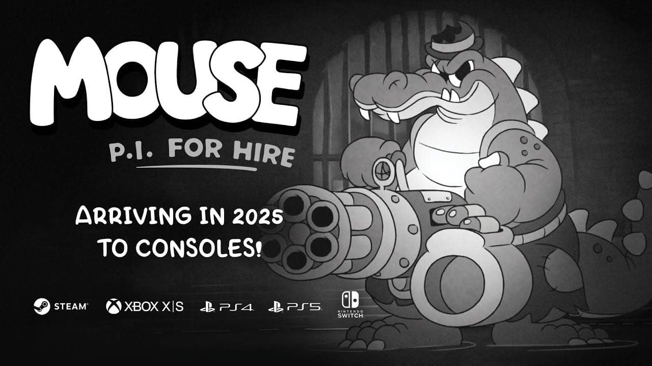 Le FPS cartoonesque Mouse: P.I. For Hire annoncé sur consoles pour 2025, un nouveau trailer jazz dévoilé