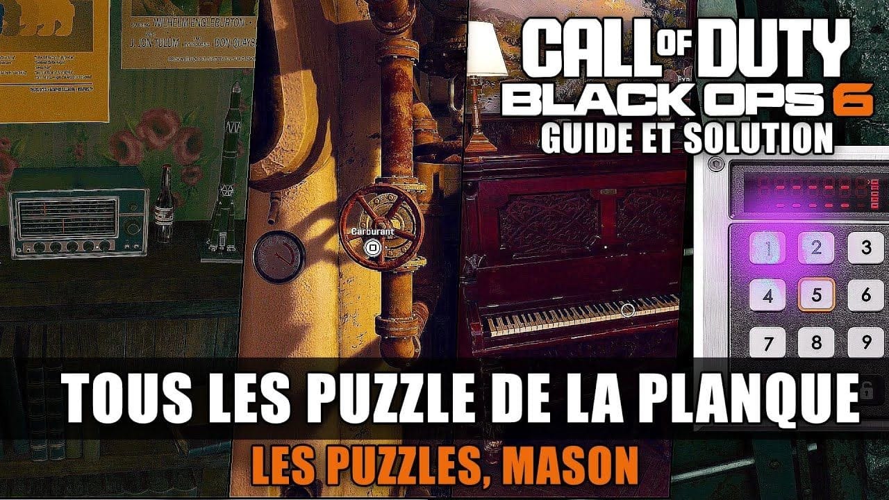 Call Of Duty Black Ops 6 : Solution de Tous les PUZZLES & ÉNIGMES de la Planque 🏆 Les puzzles, Mason