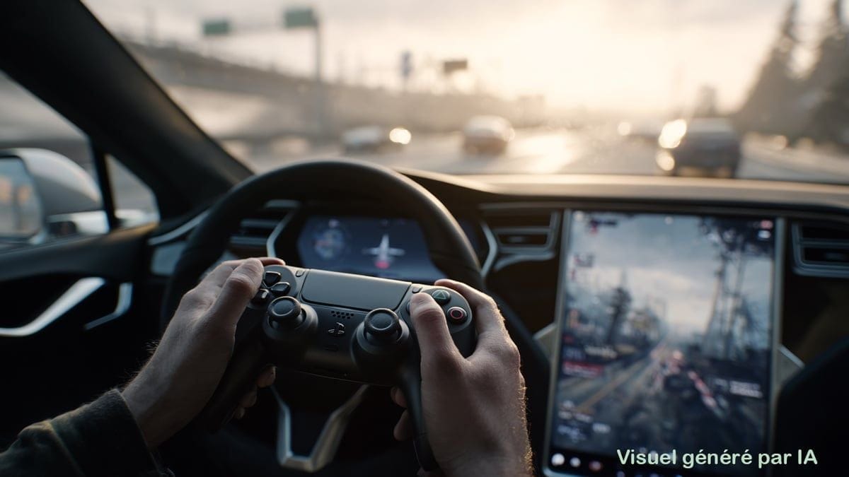 En jouant à GTA 5 au volant de sa Tesla, ce conducteur ne s’attendait pas à susciter autant de réactions