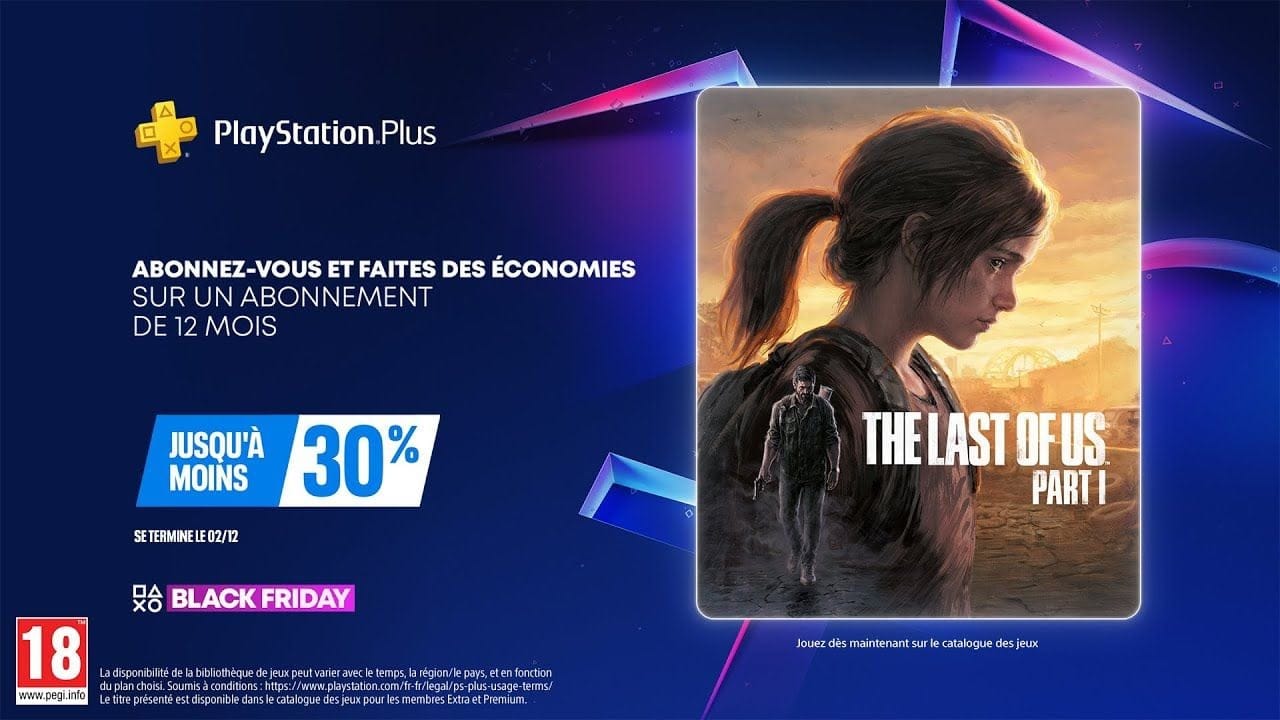PlayStation Plus | Offre Black Friday 2024 : jusqu'à -30% de réduction jusqu'au 2 décembre 2024