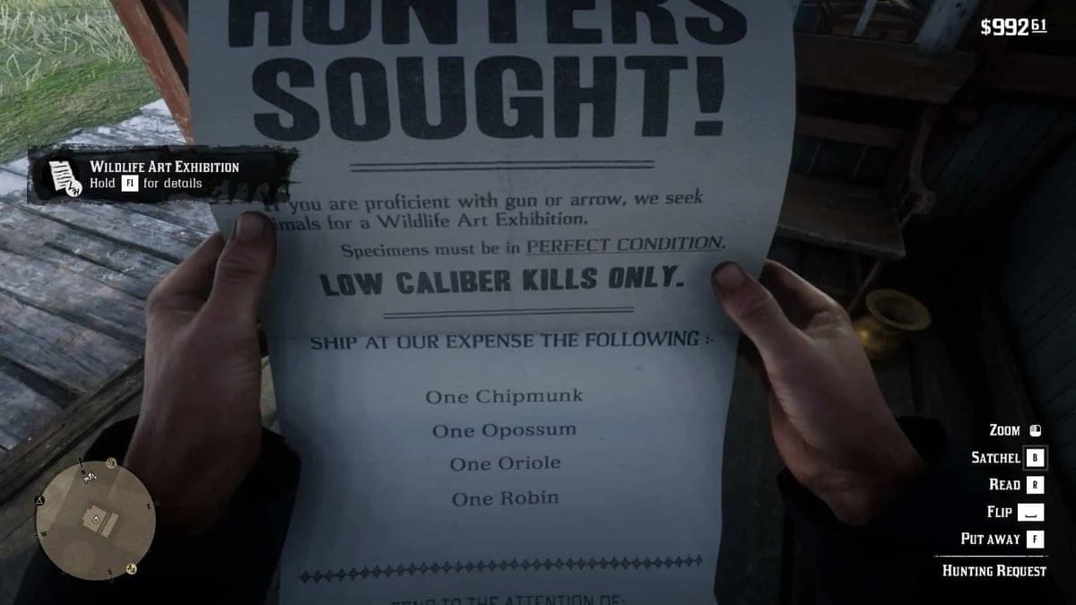 Demande de chasse RDR2 : Comment compléter les demandes de Mlle L. Hobbs ?