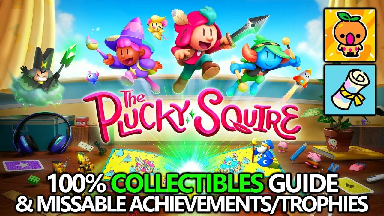 The Plucky Squire - 100% Collectibles Guide (Art Scrolls & Glitchbirds) & Achievements/Trophies