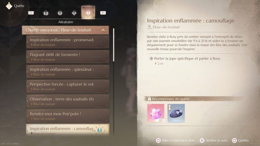 Quelle jupe porter pour Inspiration enflammée : camouflage | Guide Infinity Nikki