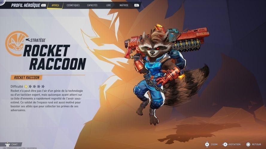 Rocket Raccoon : Capacités, stats, costumes | Guide Marvel Rivals