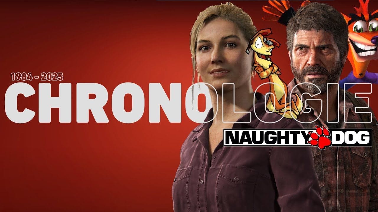 NAUGHTY DOG : CHRONOLOGIE DE TOUS LES PROJETS DEPUIS LA CRÉATION DU STUDIO, IL Y A 40 ANS
