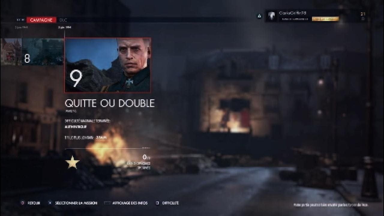 Sniper Elite résistance - Mission 9 Quitte ou double - Difficulté Authentique