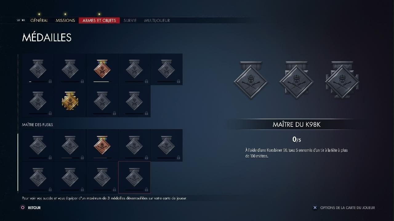 Sniper Elite Résistance - Trophée Maitre des fusils