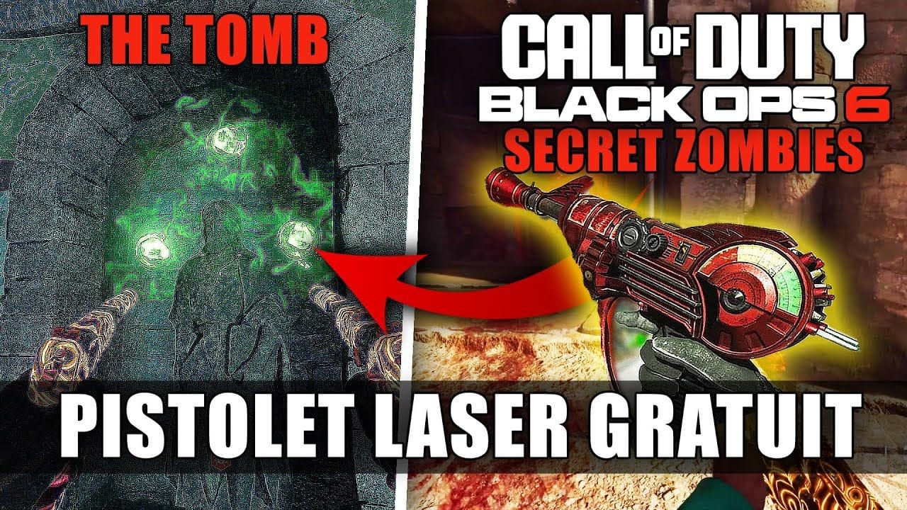 BO6 Zombies - The Tomb : Avoir un PISTOLET LASER gratuit A CHAQUE FOIS ! (Secret Orbes Vertes)