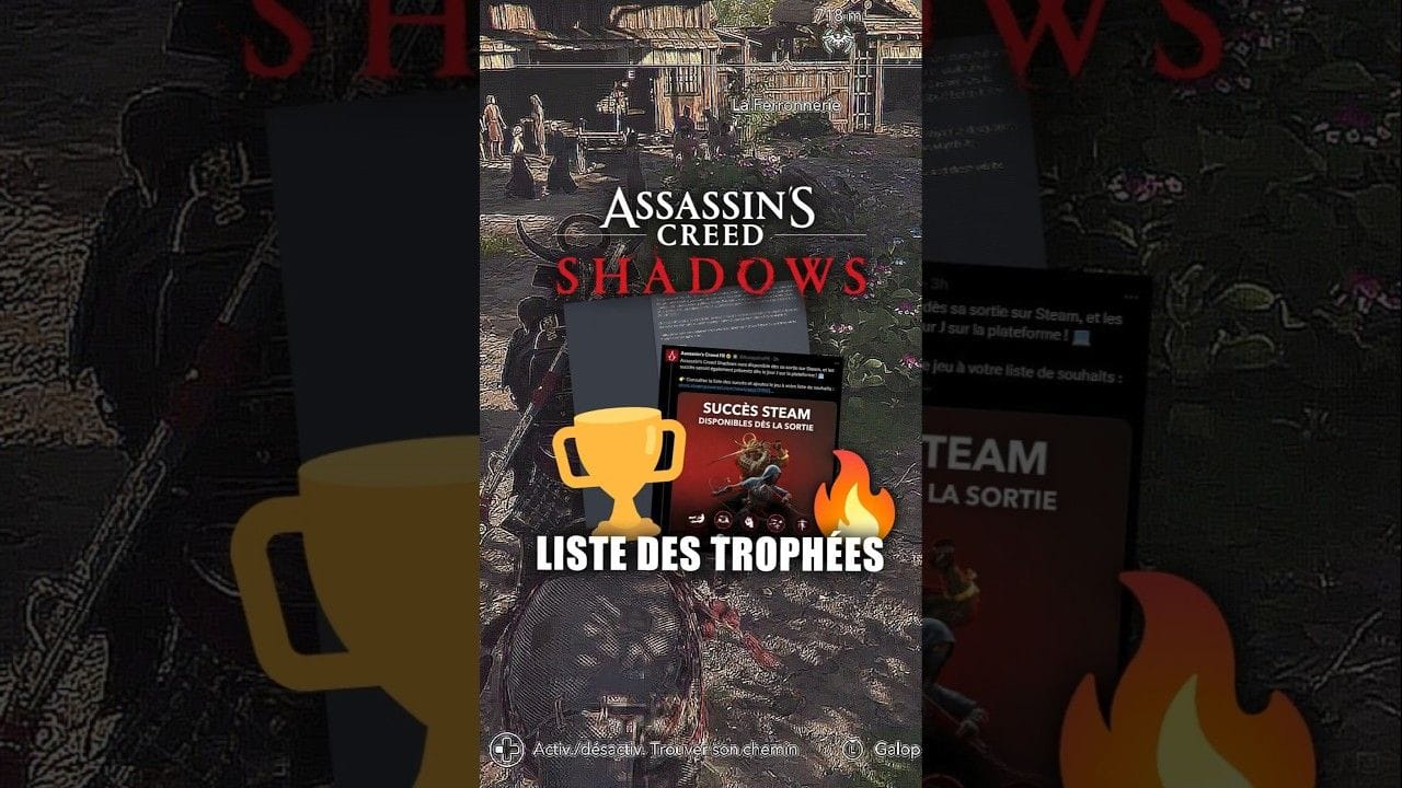 La liste des Trophées d'Assassin's Creed Shadows ! 🏆 prêt à faire le platine ?