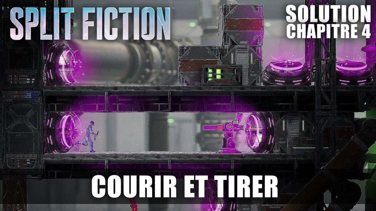 Split Fiction : Solution de Courir et Tirer au Chapitre 4 (La dernière aube) Metroid Rouge / Bleu
