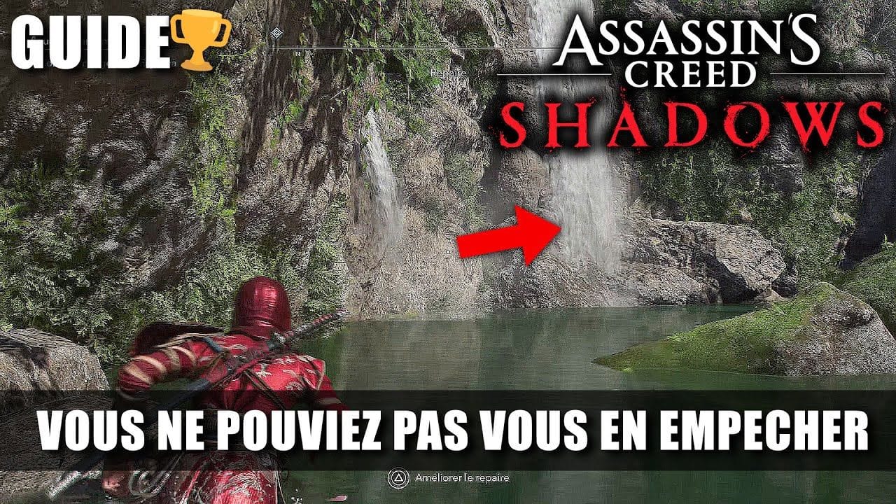 Assassin's Creed Shadows 🏆 Vous ne Pouviez pas Vous en Empêcher (Guide Trophée) Trésor de la Cascade