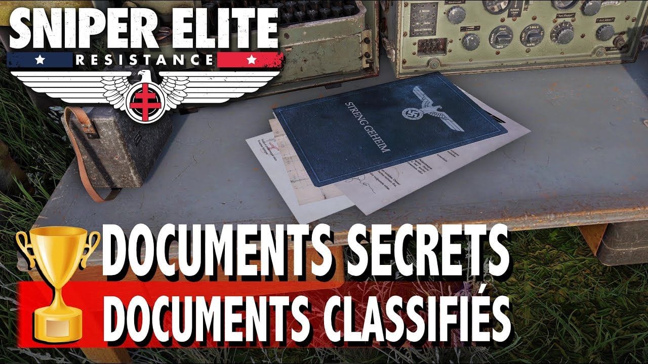 VENDETTA DANS LE VERCORS  - TOUS LES DOCUMENTS CLASSIFIÉS / SECRET x5  SNIPER ELITE RESISTANCE