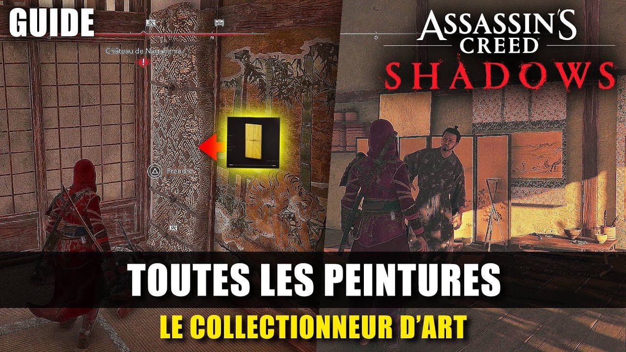 Assassin's Creed Shadows : Emplacement de toutes les PEINTURES (Kano Eitoku) Le collectionneur d'art