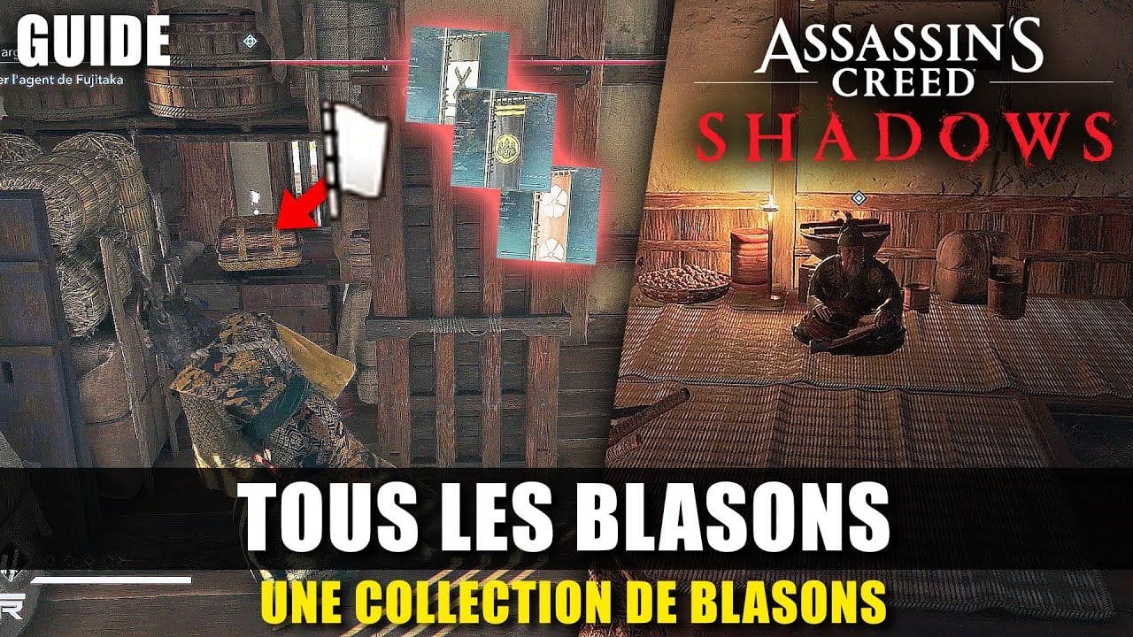 Assassin's Creed Shadows : Emplacement de tous les BLASONS (Ota Gyuichi) Une collection de Blasons