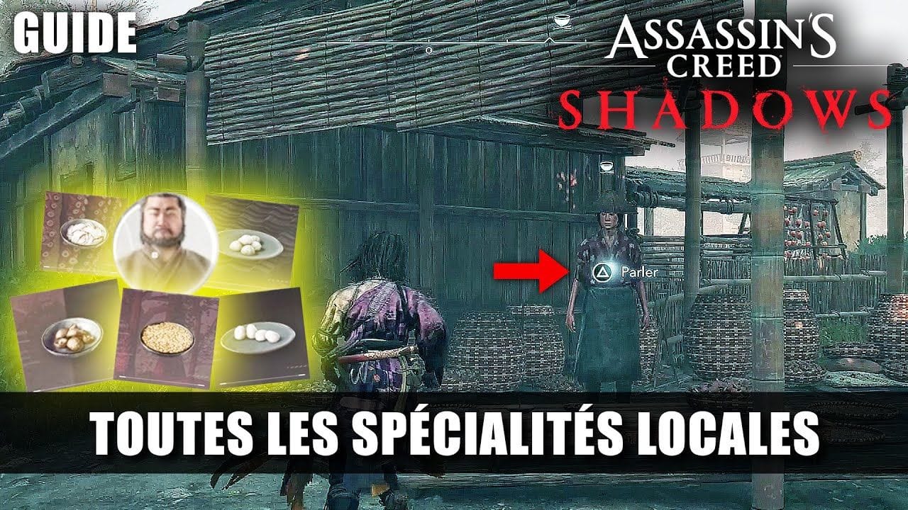 Assassin's Creed Shadows: Toutes les Spécialités Locales (Nourriture Hong) Réflexion Culinaire GUIDE