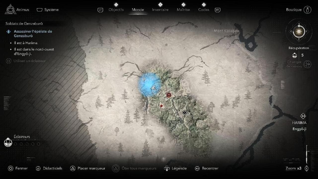 Assassin's Creed Shadows Assassiner L'épéiste Emplacement /Localisation Soldat Genzaburo