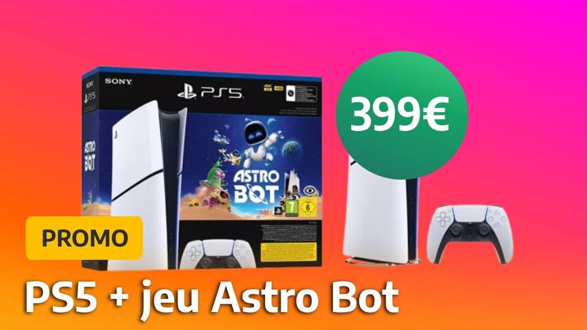 Promo PS5 : seulement 399€ sur le pack console + le jeu Astro Bot jusqu'à épuisement des stocks !