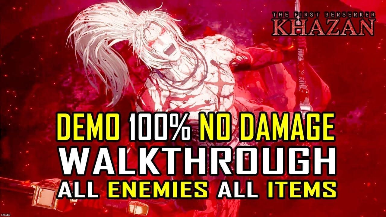 THE FIRST BERSERKER KHAZAN - 100% Walkthrough NO DAMAGE Demo