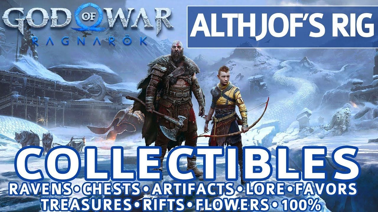 God of War Ragnarok - Althjof's Rig All Collectible Locations (Chests, Artifacts, Ravens) - 100%