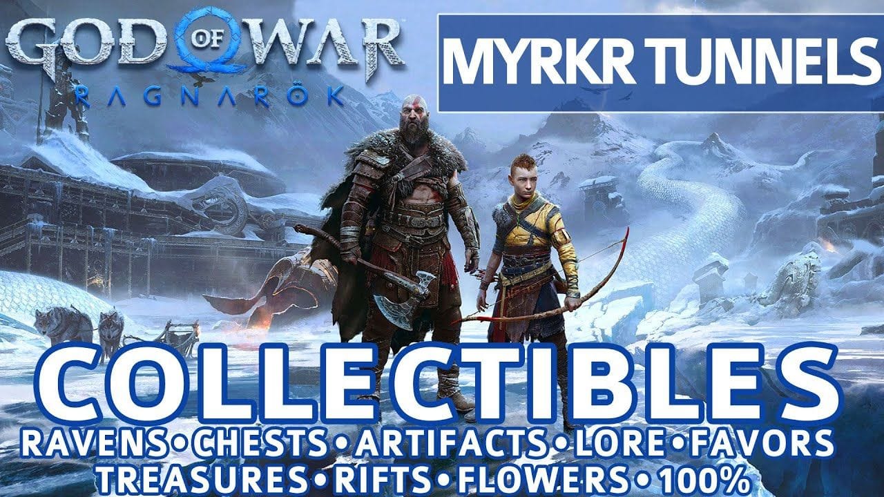 God of War Ragnarok - Myrkr Tunnels All Collectible Locations (Chests, Artifacts, Ravens) - 100%