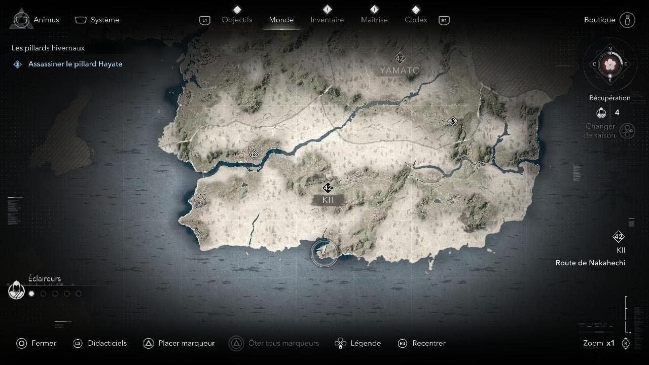 Assassin's Creed Shadows Assassiner Jinbei Le pillard hivernal Emplacement /Localisation