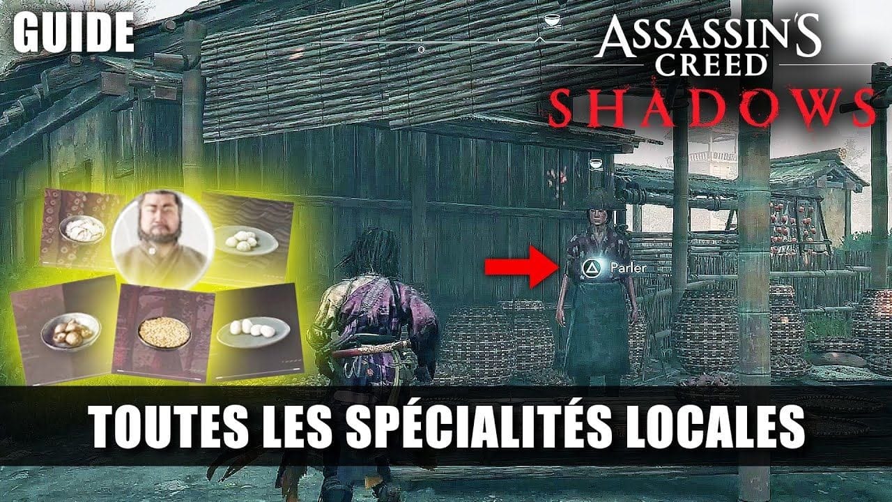 Assassin's Creed Shadows: Toutes les Spécialités Locales (Nourriture Hong) Réflexion Culinaire GUIDE