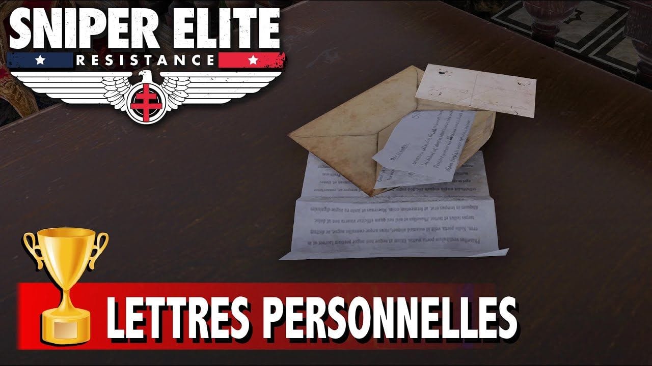 OPÉRATION BOMBES VOLANTES- TOUTES LES LETTRES PERSONNELLES X5 - SNIPER ELITE RESISTANCE