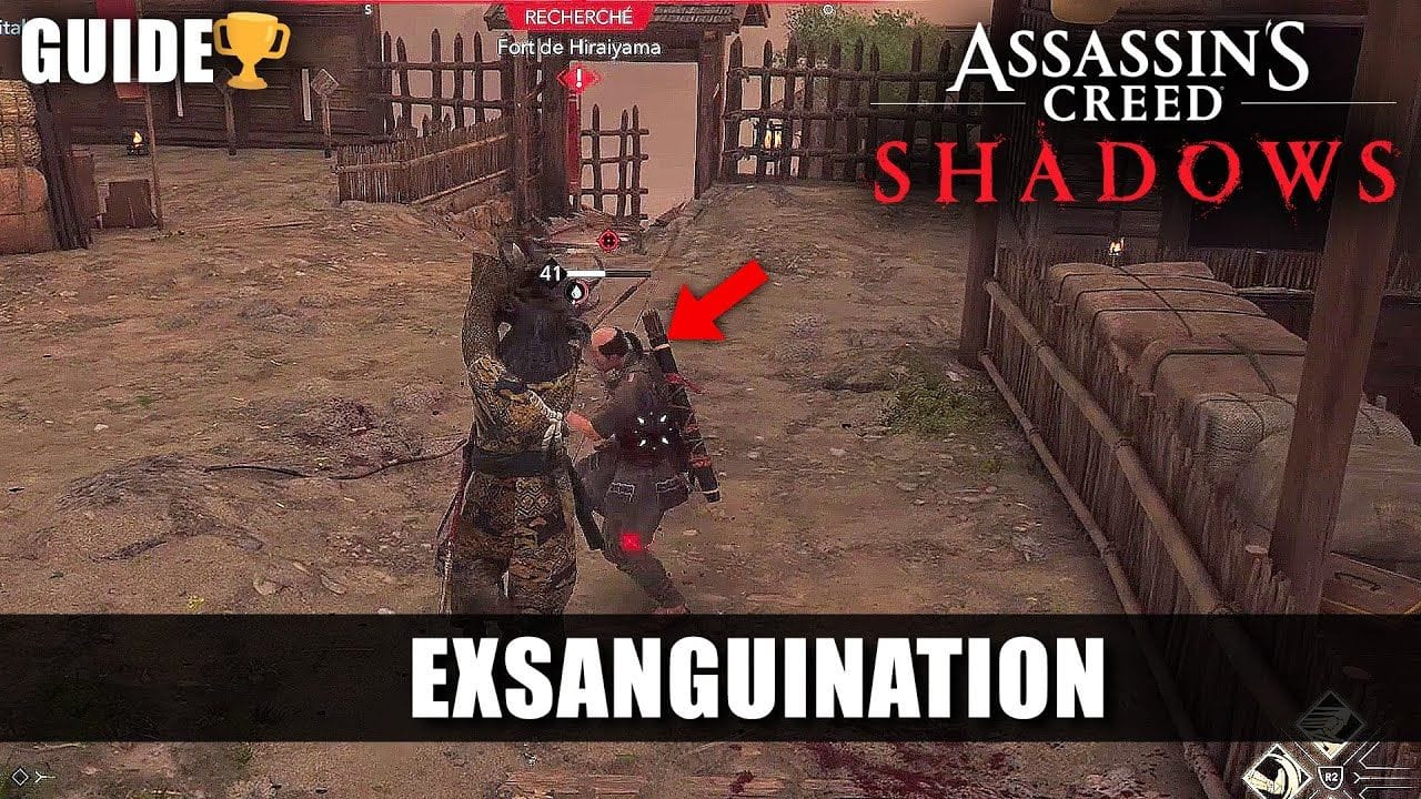 Assassin's Creed Shadows: 🏆 Exsanguination (Guide Trophées Succès) Rengainer après saignement