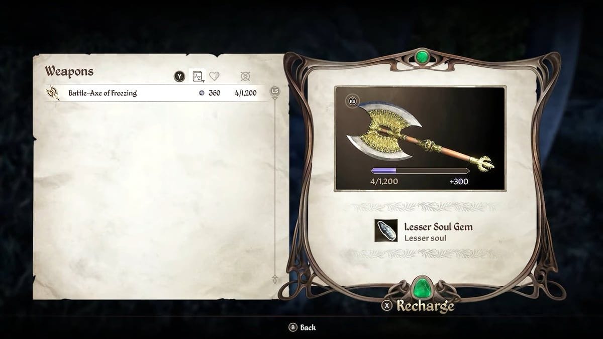 Oblivion : comment recharger ses armes magiques ?