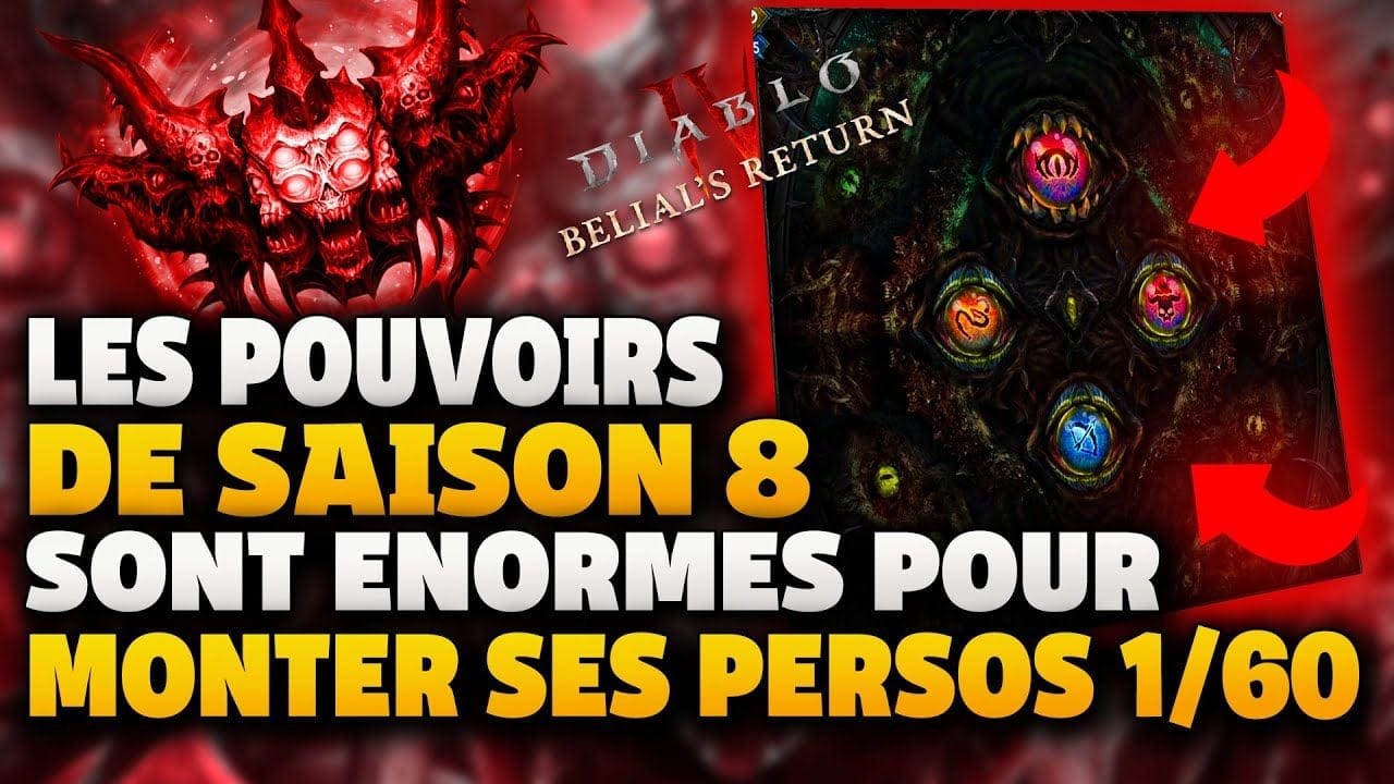 ➡️ Monter Rapidement son perso 60 en Saison 8 avec les Pouvoirs de Boss🔥 sur Diablo IV 👿