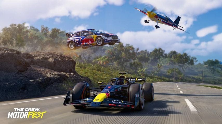 The Crew Motorfest : deux playlists en partenariat avec Red Bull, et une moto qui va sur l'eau
