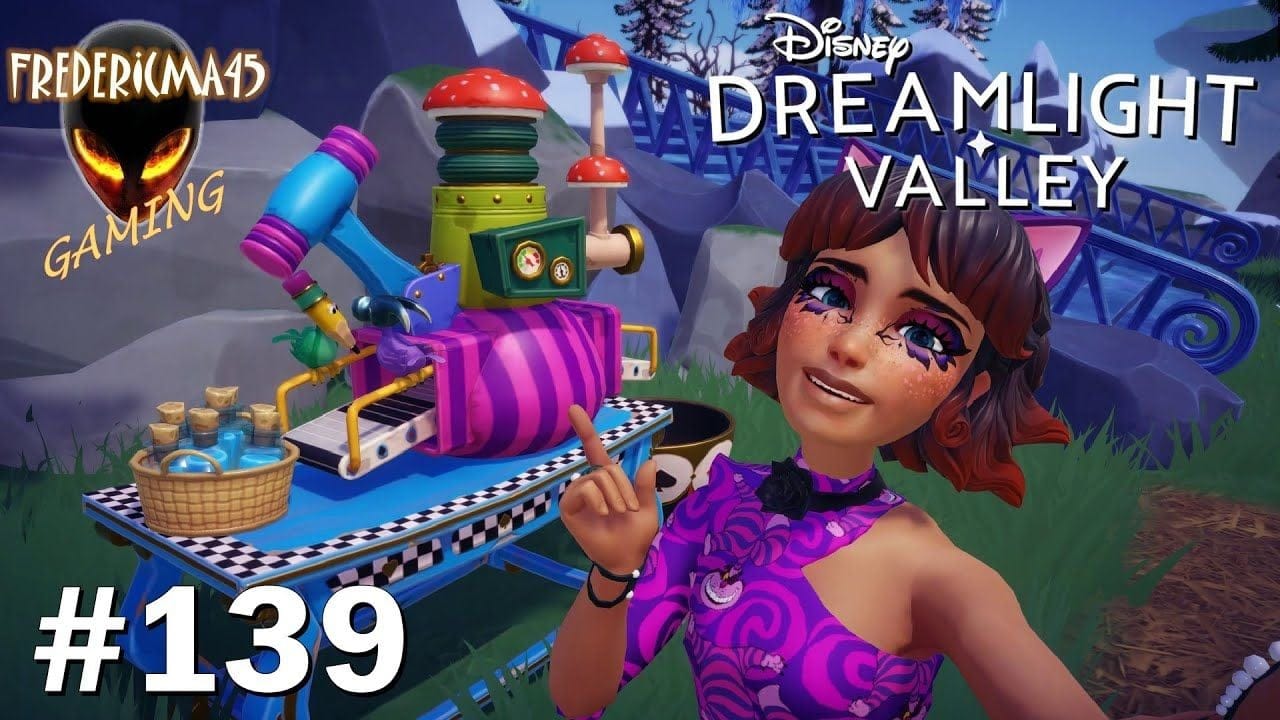 Disney Dreamlight Valley [FR] CHAT DE CHESHIRE - La Station de Défabrication Quête niveau 7 #139