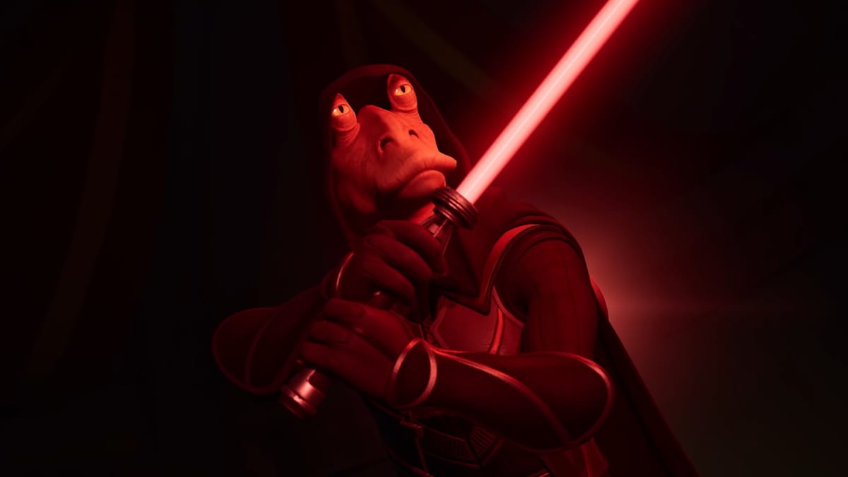 Darth Jar Jar est dispo dans la saison Star Wars de Fortnite, mais les fans ont du mal à croire qu'il faut gagner 1 million XP avant de l'acheter