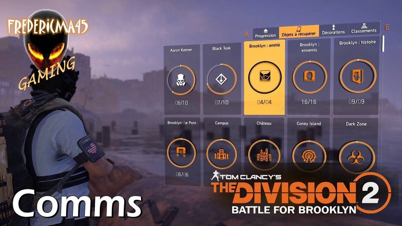 The Division 2 : Comms - Brooklyn Amitié 4/4 Localisation / DLC Battle for Brooklyn