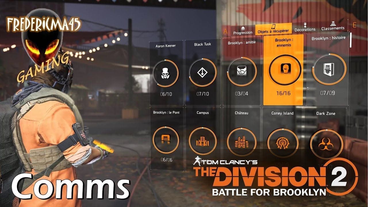 The Division 2 : Comms - Brooklyn Ennemis 16/16 Localisation / DLC Battle for Brooklyn